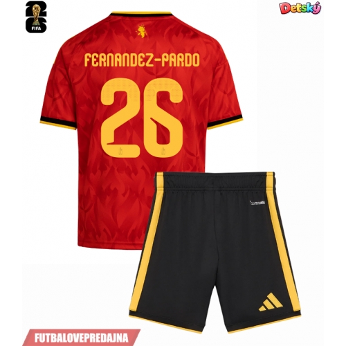 Lacne Dětský Futbalové dres Belgicko Matias Fernandez-Pardo #26 MS 2026 Krátky Rukáv - Domáci (+ trenírky)